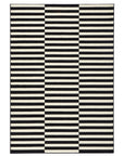 Tapis tissé plat rayé Noir et Blanc MALMÖ – STUDIO DECO