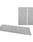 PACK de 3 - Tapis de chambre bouclé tufté WOOL Gris – STUDIO DECO