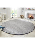 Tapis Rond bouclé tufté WOOL Gris – STUDIO DECO