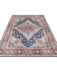 Tapis Vintage tissé plat Sylla Rouge et Bleu – STUDIO DECO