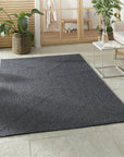 Tapis d'extérieur aspect jute ZADO Anthracite – STUDIO DECO