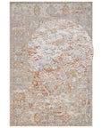 Tapis à poils ras oriental Said Crème et Terra – STUDIO DECO