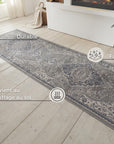 Tapis de couloir Vintage Oriental SAFIA Gris et Crème – STUDIO DECO