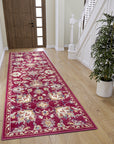Tapis Persan aux motifs Fleuris KASHAN Rouge – STUDIO DECO