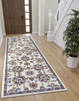 Tapis Persan aux motifs Fleuris KASHAN Crème – STUDIO DECO
