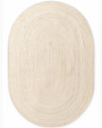 Tapis Ovale en Jute MAHAL Ivoire – STUDIO DECO