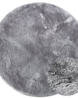 Tapis Rond Moelleux à Poils Longs Gris - ELLE Decoration – STUDIO DECO