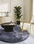 Tapis Rond poils longs 38mm OLA Anthracite – STUDIO DECO
