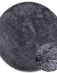 Tapis Rond poils longs 38mm OLA Anthracite – STUDIO DECO