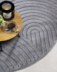 Tapis DEPT Rond à Relief Gris Anthracite - ELLE Décoration – STUDIO DECO