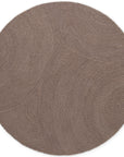 Tapis Rond Laine ELENA motifs arcs Taupe – STUDIO DECO