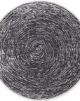 Tapis rond vintage abstrait Anthracite – STUDIO DECO