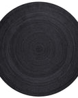 Tapis Rond en Jute MAHAL Noir – STUDIO DECO