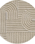 Tapis rond à relief Lena - Beige – STUDIO DECO