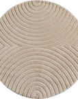 Tapis rond à motifs relief Arcs Beige – STUDIO DECO