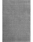 Tapis à motifs en relief Arcs Gris – STUDIO DECO