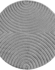 Tapis rond à motifs relief Arcs Gris – STUDIO DECO