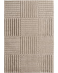 Tapis à motifs en relief Damier Beige – STUDIO DECO