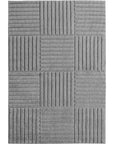Tapis à motifs en relief Damier Gris – STUDIO DECO