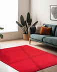 Tapis Lavable à poils doux - Rouge – STUDIO DECO