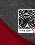 Tapis Rond lavable à poils doux - Rouge – STUDIO DECO