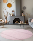 Tapis Rond lavable à poils doux - Rose Poudré – STUDIO DECO