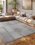 Tapis à relief Lena - Gris – STUDIO DECO