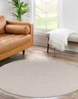 Tapis Uni Rond à poils courts - Crème – STUDIO DECO