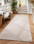 Tapis de couloir Uni à poils courts - Crème – STUDIO DECO