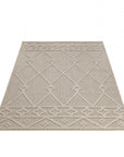 Tapis effet Jute naturel à Relief Géométrique - Beige – STUDIO DECO