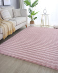 Tapis de fourrure à relief DAVE - Rose – STUDIO DECO