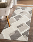 Tapis de couloir Géométrique - NARA Beige – STUDIO DECO