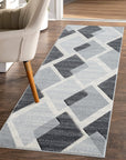 Tapis de couloir Géométrique - NARA Gris – STUDIO DECO
