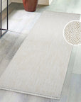 Tapis de couloir Nova laineux à franges - Crème – STUDIO DECO
