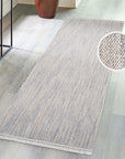 Tapis de couloir Nova laineux à franges - Gris – STUDIO DECO