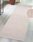 Tapis de couloir Nova laineux à franges - Rose – STUDIO DECO