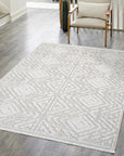 Tapis Kirah Relief à franges - Ecru – STUDIO DECO