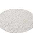 Tapis Rond Mira à Relief - Crème – STUDIO DECO
