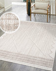 Tapis Ethnique relief à franges - Crème – STUDIO DECO