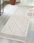 Tapis Ethnique relief à franges - Crème – STUDIO DECO