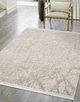 Tapis Abstrait laineux à franges - Beige – STUDIO DECO