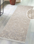 Tapis Abstrait laineux à franges - Beige – STUDIO DECO