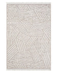 Tapis Tarza texture à franges - Beige – STUDIO DECO