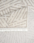 Tapis Tarza texture à franges - Beige – STUDIO DECO