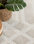 Tapis à motifs Géométrique Beige – STUDIO DECO