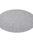 Tapis Rond à motifs Ton sur Ton Géométrique Gris – STUDIO DECO