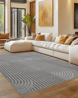 Tapis bouclés à relief ARCH Gris – STUDIO DECO
