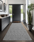 Tapis bouclés à relief ETHNIK Gris – STUDIO DECO
