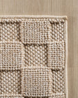 Tapis bouclés à relief DAMIER Beige – STUDIO DECO