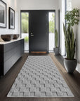 Tapis bouclés à relief DAMIER Gris – STUDIO DECO